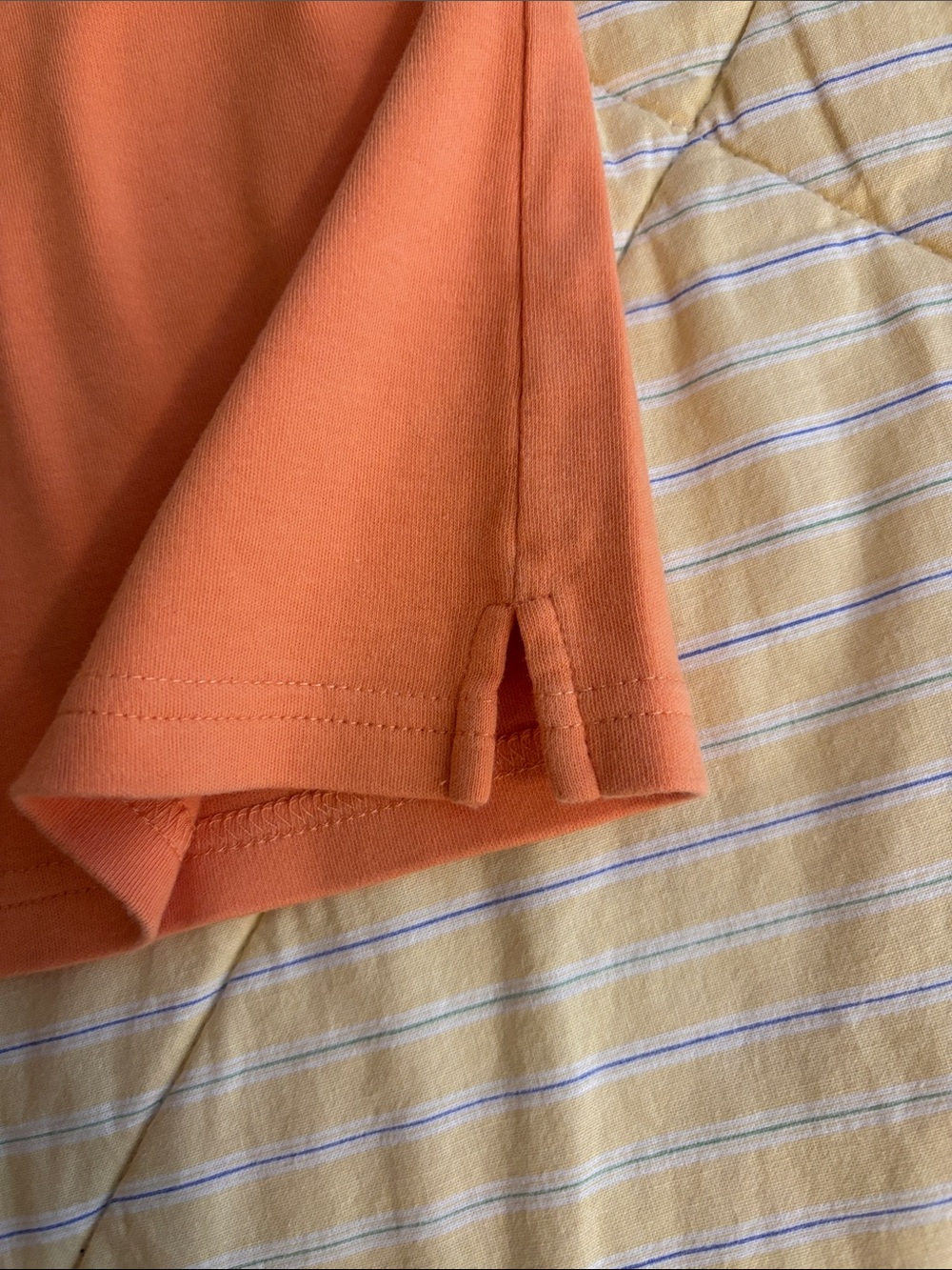 Talbots Women’s Petite M Bright Orange Short Sleeve Crewneck Tee - Picture 4 of 7